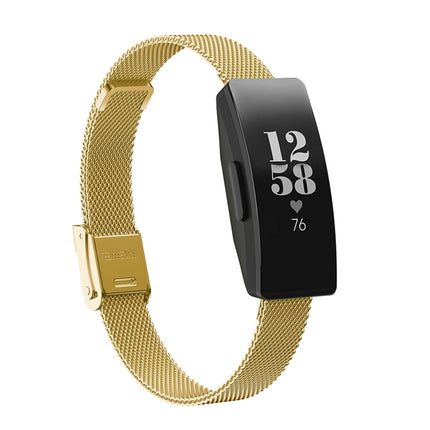 For Fitbit Inspire / Inspire HR / Ace 2 Double Insurance Buckle Milanese Replacement Strap Watchband