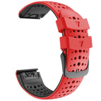 For Garmin Fenix 6 / Red Black