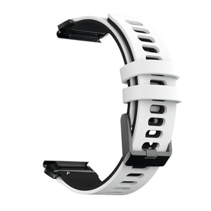For Garmin Fenix 6X Two-color Silicone Quick Release Replacement Strap Watchband, For Garmin Fenix 6X