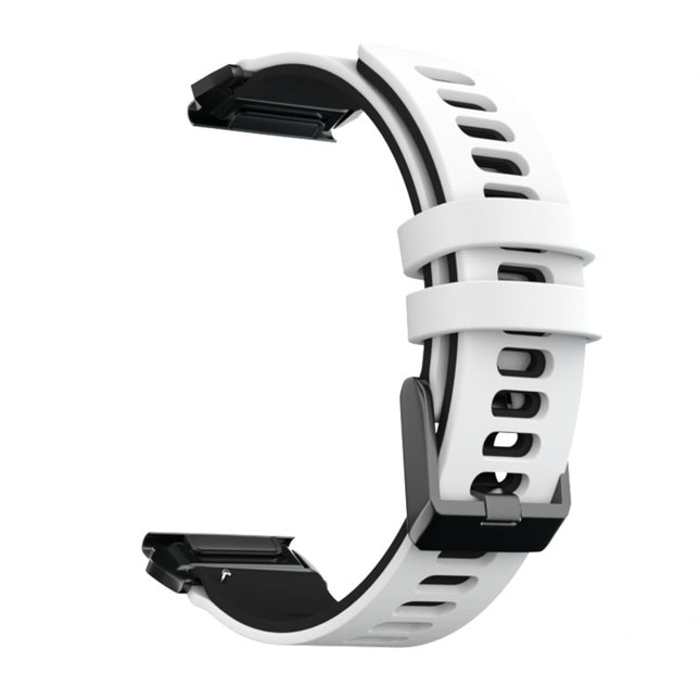 For Garmin Fenix 6X Two-color Silicone Quick Release Replacement Strap Watchband, For Garmin Fenix 6X