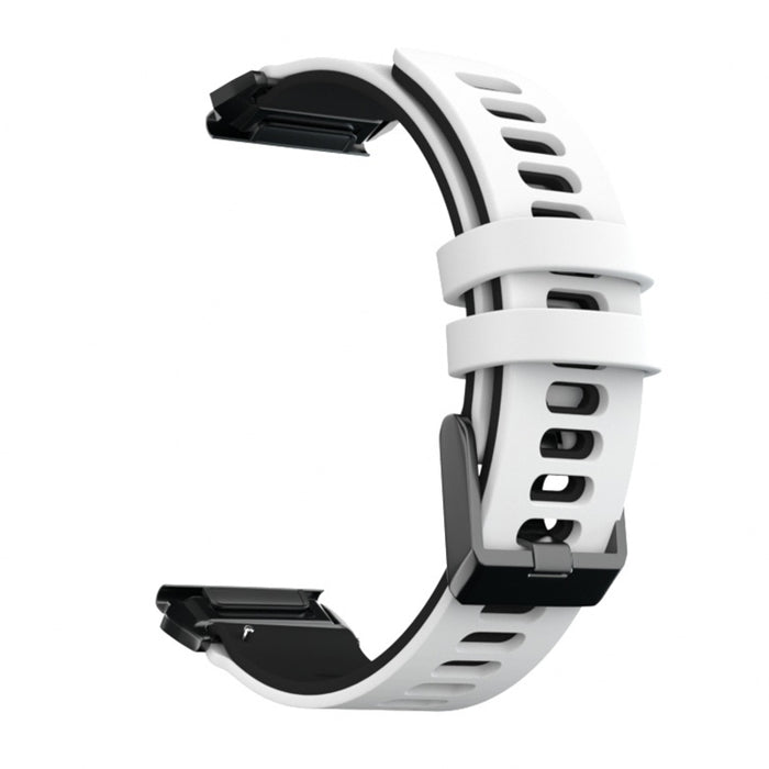 For Garmin Fenix 6X Two-color Silicone Quick Release Replacement Strap Watchband, For Garmin Fenix 6X