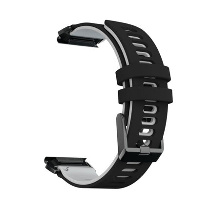 For Garmin Fenix 6X Two-color Silicone Quick Release Replacement Strap Watchband, For Garmin Fenix 6X