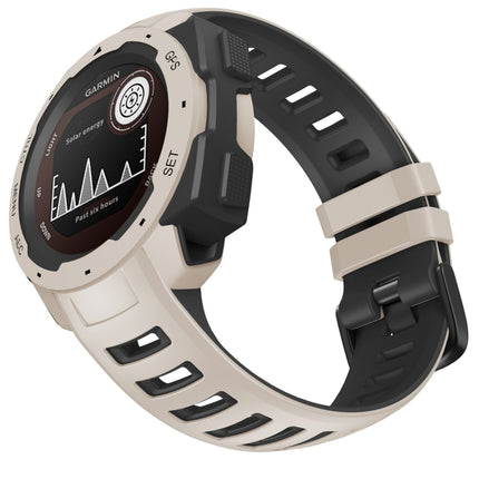 For Garmin Instinct / Instinct Esports Two-color Silicone Replacement Strap Watchband