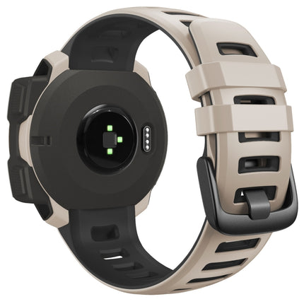 For Garmin Instinct / Instinct Esports Two-color Silicone Replacement Strap Watchband