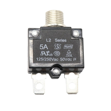 L2 Series 50V Car Overload Protector Manual Reset DC Circuit Breaker with Waterproof Cover, 5A, 10A, 15A, 20A, 30A