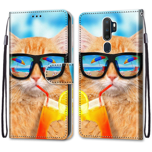 Coloured Drawing Cross Texture Horizontal Flip PU Leather Case with Holder & Card Slots & Wallet & Lanyard, For OPPO A9 (2020) / A5 (2020) / A11X / A11