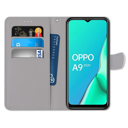 Coloured Drawing Cross Texture Horizontal Flip PU Leather Case with Holder & Card Slots & Wallet & Lanyard, For OPPO A9 (2020) / A5 (2020) / A11X / A11