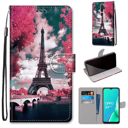Coloured Drawing Cross Texture Horizontal Flip PU Leather Case with Holder & Card Slots & Wallet & Lanyard, For OPPO A9 (2020) / A5 (2020) / A11X / A11