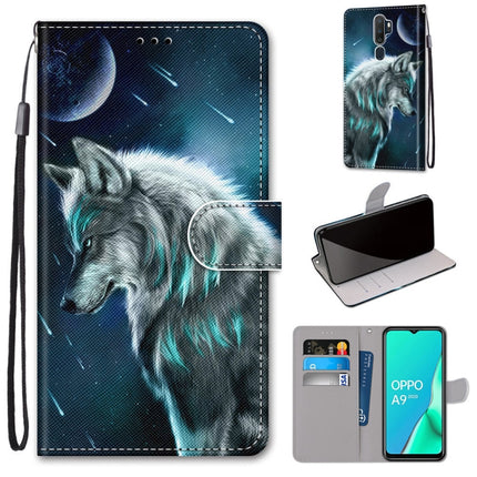 Coloured Drawing Cross Texture Horizontal Flip PU Leather Case with Holder & Card Slots & Wallet & Lanyard, For OPPO A9 (2020) / A5 (2020) / A11X / A11