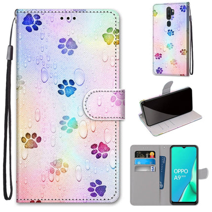 Coloured Drawing Cross Texture Horizontal Flip PU Leather Case with Holder & Card Slots & Wallet & Lanyard, For OPPO A9 (2020) / A5 (2020) / A11X / A11