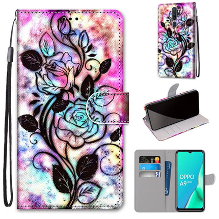 Coloured Drawing Cross Texture Horizontal Flip PU Leather Case with Holder & Card Slots & Wallet & Lanyard, For OPPO A9 (2020) / A5 (2020) / A11X / A11