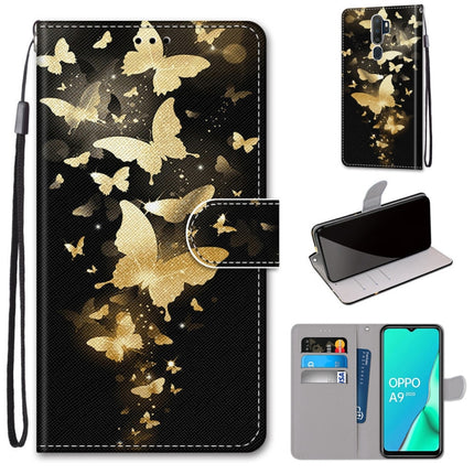 Coloured Drawing Cross Texture Horizontal Flip PU Leather Case with Holder & Card Slots & Wallet & Lanyard, For OPPO A9 (2020) / A5 (2020) / A11X / A11