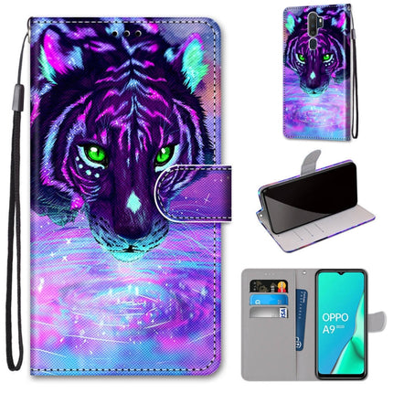 Coloured Drawing Cross Texture Horizontal Flip PU Leather Case with Holder & Card Slots & Wallet & Lanyard, For OPPO A9 (2020) / A5 (2020) / A11X / A11