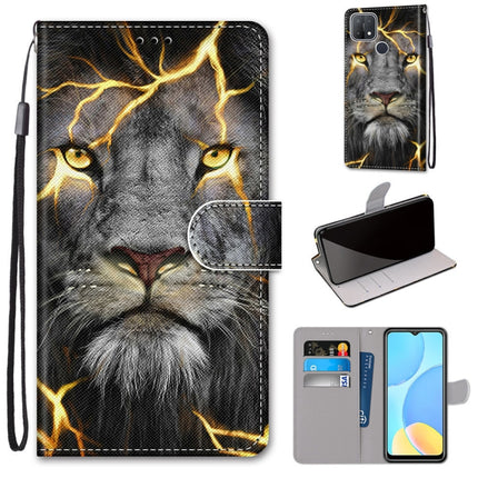 Coloured Drawing Cross Texture Horizontal Flip PU Leather Case with Holder & Card Slots & Wallet & Lanyard, For OPPO A15 / A15s