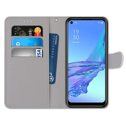 Coloured Drawing Cross Texture Horizontal Flip PU Leather Case with Holder & Card Slots & Wallet & Lanyard, For OPPO A53 4G(2020) / A53s / A32 / A33 (2020)