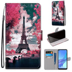 For OPPO A53 4G(2020) / A53s / A32 / A33 (2020) / Pink Flower Tower Bridge
