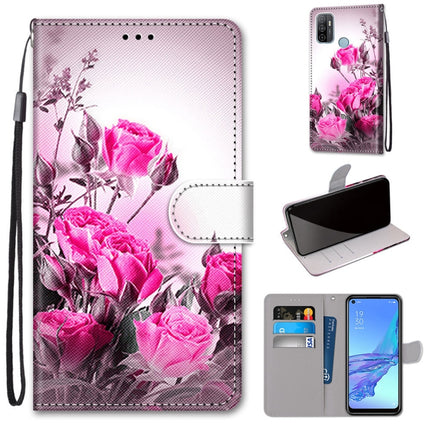 Coloured Drawing Cross Texture Horizontal Flip PU Leather Case with Holder & Card Slots & Wallet & Lanyard, For OPPO A53 4G(2020) / A53s / A32 / A33 (2020)