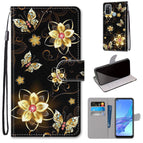 For OPPO A53 4G(2020) / A53s / A32 / A33 (2020) / Gold Diamond Butterfly