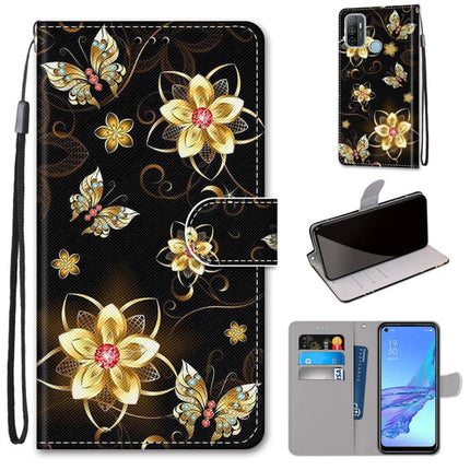 Coloured Drawing Cross Texture Horizontal Flip PU Leather Case with Holder & Card Slots & Wallet & Lanyard, For OPPO A53 4G(2020) / A53s / A32 / A33 (2020)