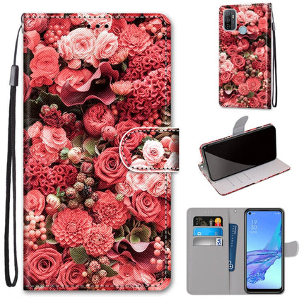 Coloured Drawing Cross Texture Horizontal Flip PU Leather Case with Holder & Card Slots & Wallet & Lanyard, For OPPO A53 4G(2020) / A53s / A32 / A33 (2020)