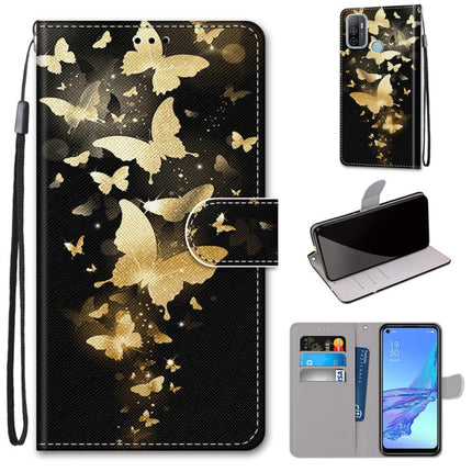 Coloured Drawing Cross Texture Horizontal Flip PU Leather Case with Holder & Card Slots & Wallet & Lanyard, For OPPO A53 4G(2020) / A53s / A32 / A33 (2020)