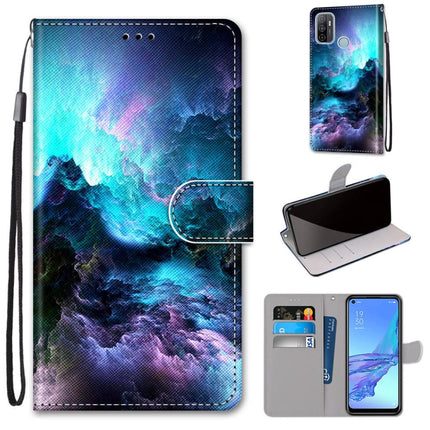Coloured Drawing Cross Texture Horizontal Flip PU Leather Case with Holder & Card Slots & Wallet & Lanyard, For OPPO A53 4G(2020) / A53s / A32 / A33 (2020)