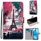 For OPPO F17 Pro / A93 4G / Reno4 Lite / Reno4 F / Pink Flower Tower Bridge