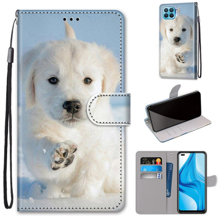 Coloured Drawing Cross Texture Horizontal Flip PU Leather Case with Holder & Card Slots & Wallet & Lanyard, For OPPO F17 Pro / A93 4G / Reno4 Lite / Reno4 F