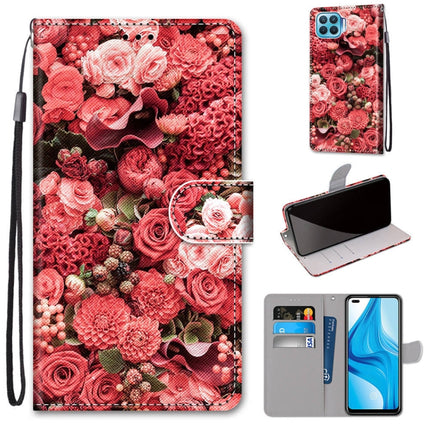 Coloured Drawing Cross Texture Horizontal Flip PU Leather Case with Holder & Card Slots & Wallet & Lanyard, For OPPO F17 Pro / A93 4G / Reno4 Lite / Reno4 F
