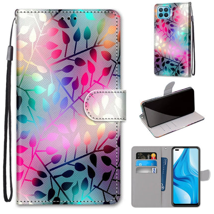Coloured Drawing Cross Texture Horizontal Flip PU Leather Case with Holder & Card Slots & Wallet & Lanyard, For OPPO F17 Pro / A93 4G / Reno4 Lite / Reno4 F