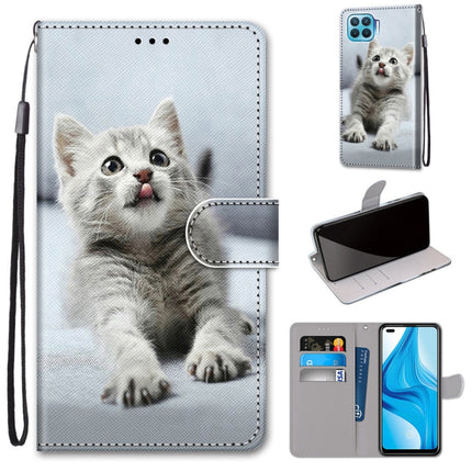 Coloured Drawing Cross Texture Horizontal Flip PU Leather Case with Holder & Card Slots & Wallet & Lanyard, For OPPO F17 Pro / A93 4G / Reno4 Lite / Reno4 F