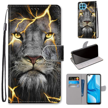 Coloured Drawing Cross Texture Horizontal Flip PU Leather Case with Holder & Card Slots & Wallet & Lanyard, For OPPO F17 Pro / A93 4G / Reno4 Lite / Reno4 F