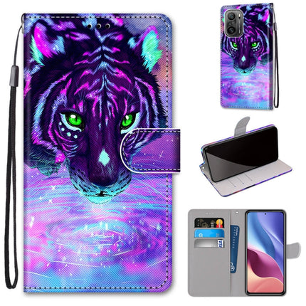 Coloured Drawing Cross Texture Horizontal Flip PU Leather Case with Holder & Card Slots & Wallet & Lanyard, For Xiaomi Redmi K40 / K40 Pro / K40 Pro+ / Mi 11i / Poco F3