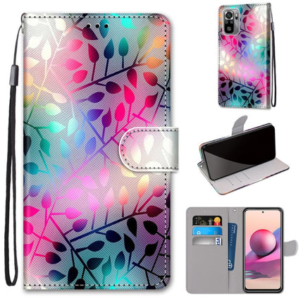 Coloured Drawing Cross Texture Horizontal Flip PU Leather Case with Holder & Card Slots & Wallet & Lanyard, For Xiaomi Redmi Note 10 4G / Note 10s