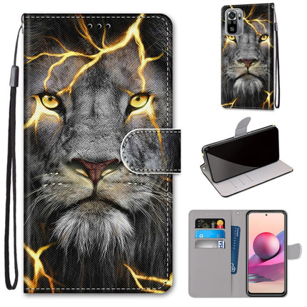 Coloured Drawing Cross Texture Horizontal Flip PU Leather Case with Holder & Card Slots & Wallet & Lanyard, For Xiaomi Redmi Note 10 4G / Note 10s