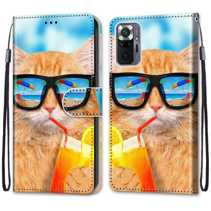 Coloured Drawing Cross Texture Horizontal Flip PU Leather Case with Holder & Card Slots & Wallet & Lanyard, For Xiaomi Redmi Note 10 Pro Max / Note 10 Pro