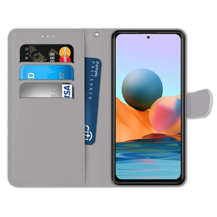 Coloured Drawing Cross Texture Horizontal Flip PU Leather Case with Holder & Card Slots & Wallet & Lanyard, For Xiaomi Redmi Note 10 Pro Max / Note 10 Pro