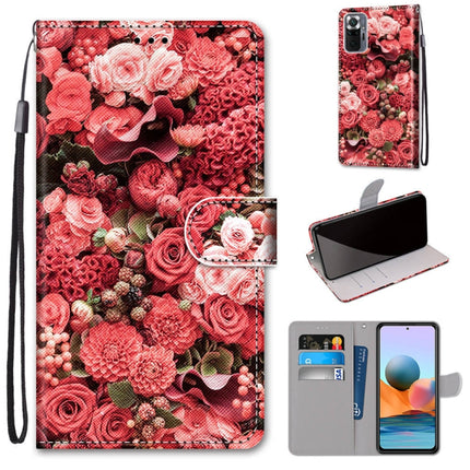 Coloured Drawing Cross Texture Horizontal Flip PU Leather Case with Holder & Card Slots & Wallet & Lanyard, For Xiaomi Redmi Note 10 Pro Max / Note 10 Pro
