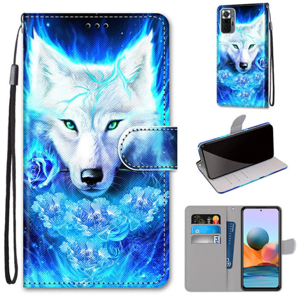 Coloured Drawing Cross Texture Horizontal Flip PU Leather Case with Holder & Card Slots & Wallet & Lanyard, For Xiaomi Redmi Note 10 Pro Max / Note 10 Pro