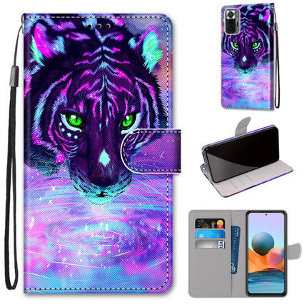 Coloured Drawing Cross Texture Horizontal Flip PU Leather Case with Holder & Card Slots & Wallet & Lanyard, For Xiaomi Redmi Note 10 Pro Max / Note 10 Pro