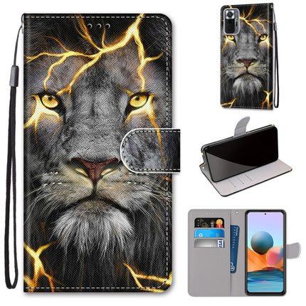 Coloured Drawing Cross Texture Horizontal Flip PU Leather Case with Holder & Card Slots & Wallet & Lanyard, For Xiaomi Redmi Note 10 Pro Max / Note 10 Pro