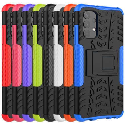 Tire Texture Shockproof TPU+PC Protective Case with Holder, For Samsung Galaxy A32 4G