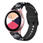 For Samsung Galaxy Watch 46mm / Grey Flowers