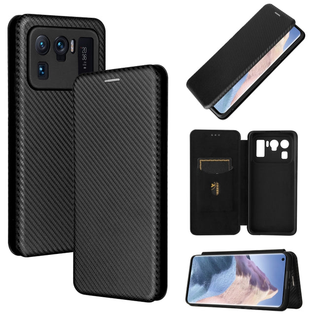 Carbon Fiber Texture Magnetic Horizontal Flip TPU + PC + PU Leather Case with Card Slot, For Xiaomi Mi 11 Ultra, For Xiaomi Mi 11 Pro, For Xiaomi Mi 11 Lite, For Realme C21