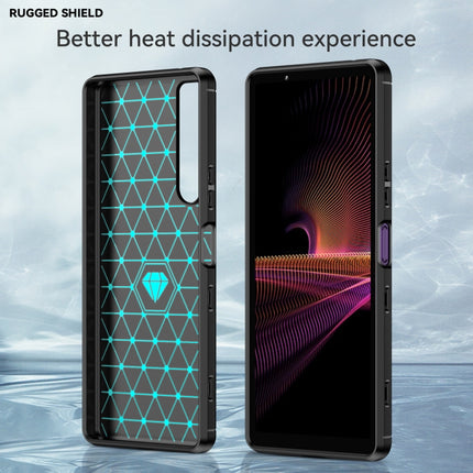 Brushed Texture Carbon Fiber TPU Case, For Sony Xperia 10 III, For Sony Xperia 1 III