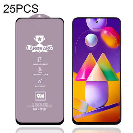 25 PCS 9H HD Large Arc High Alumina Full Screen Tempered Glass Film, For Samsung Galaxy M11 (25 PCS), For Samsung Galaxy M21 / M21 2021 (25 PCS), For Samsung Galaxy M31 (25 PCS), For Samsung Galaxy M31s (25 PCS), For Samsung Galaxy M51 (25 PCS)        ...