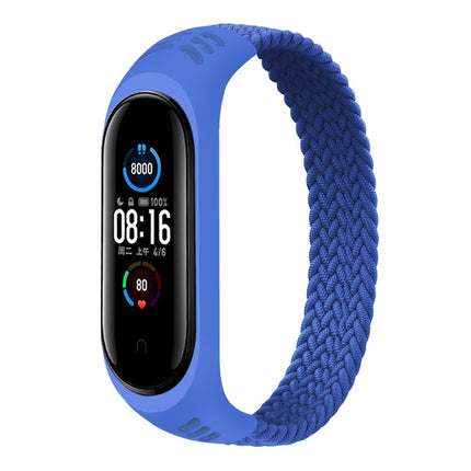For Xiaomi Mi Band 6 / 5 / 4 / 3 / 2 Universal Silicone Elasticity Weave Replacement Strap Watchband, XS 140mm, S 150mm