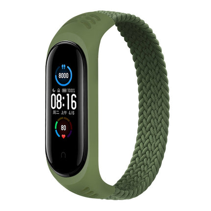 For Xiaomi Mi Band 6 / 5 / 4 / 3 / 2 Universal Silicone Elasticity Weave Replacement Strap Watchband, XS 140mm, S 150mm