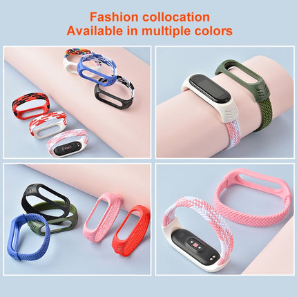 For Xiaomi Mi Band 6 / 5 / 4 / 3 / 2 Universal Silicone Elasticity Weave Replacement Strap Watchband, M 160mm, L 170mm
