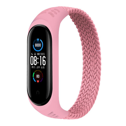 For Xiaomi Mi Band 6 / 5 / 4 / 3 / 2 Universal Silicone Elasticity Weave Replacement Strap Watchband, M 160mm, L 170mm